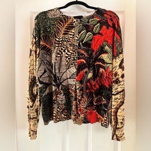 Desigual Tropical Tricot Cardigan, Size XL